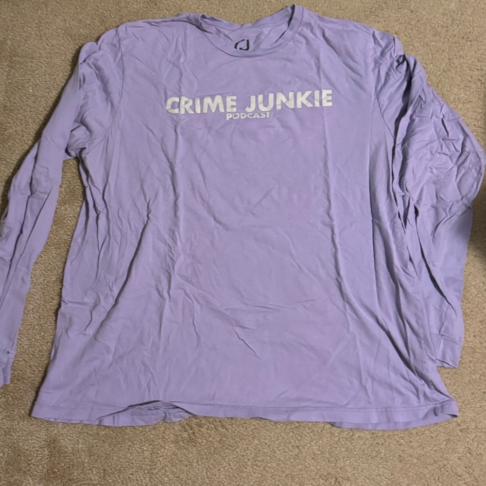 Crime junkie “life rules” Purple Long Sleeve Relaxed T-Shirt